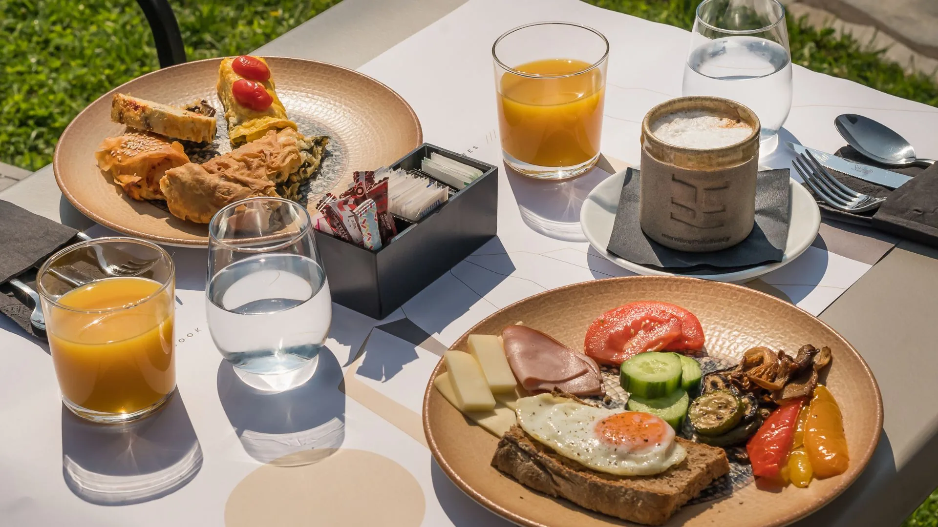 Frühstück im Garten